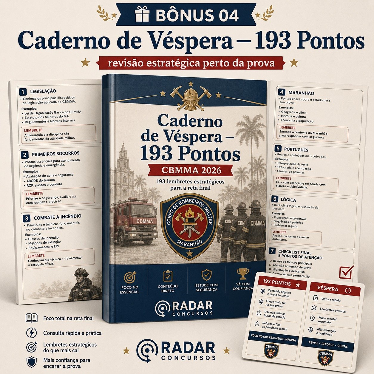 Bônus Caderno de Véspera 193 Pontos CBMMA